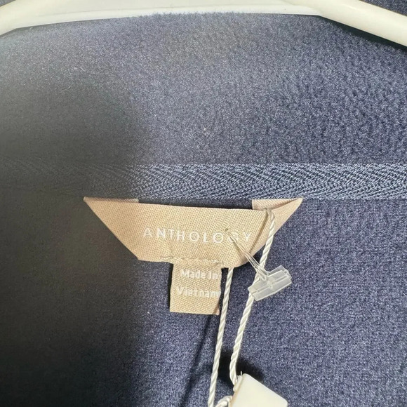 Anthology Unisex Navy Full Zip Fleece Jacket Sweater Sz 16/18 - Picture 6 of 14